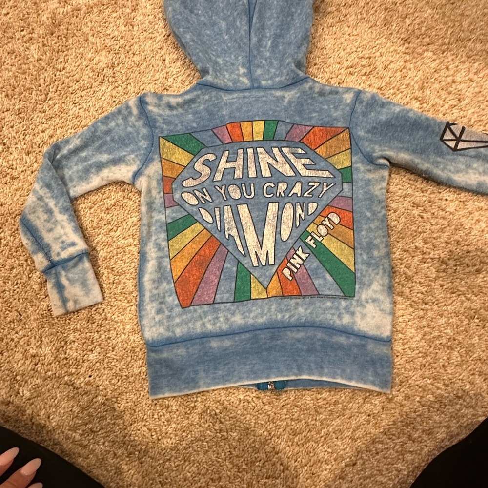 Rowdy Sprout Blue Pink Floyd Kids Hoodie - Picture 8 of 11